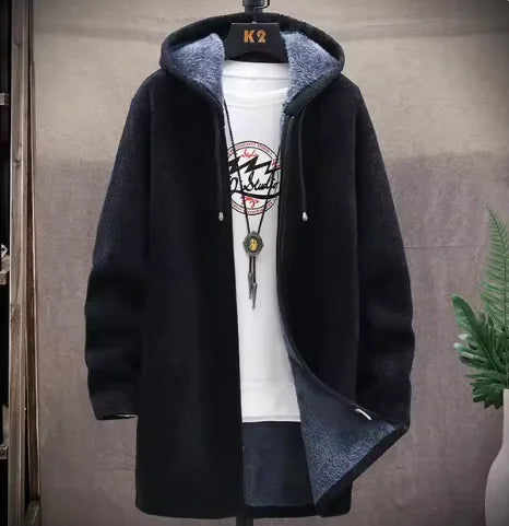 Load image into Gallery viewer, Jacket plus fleece hooded sweater coat men
