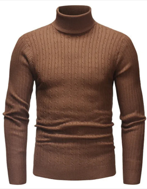 Load image into Gallery viewer, Men&#39;s Slim-Fit Knitted Turtleneck Sweater - Solid Color
