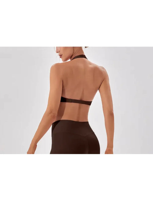 Load image into Gallery viewer, Nude Feel Breathable Halter Beauty Back Yoga Bra – Tight Fitness Top
