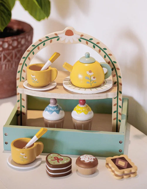 Load image into Gallery viewer, Kids Wooden Tea Party Playset
