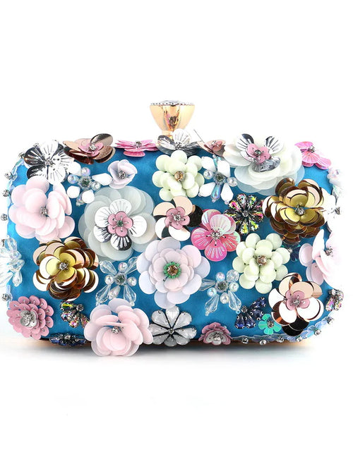 Load image into Gallery viewer, 3D Beaded Floral Clutch
