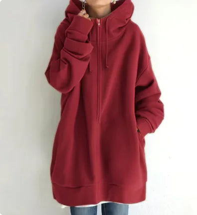 Load image into Gallery viewer, Long Hoodie Fleece Sweater
