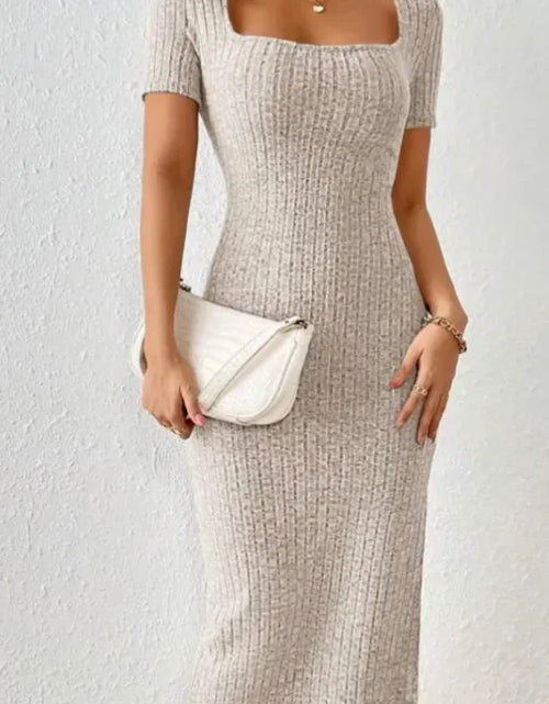 Load image into Gallery viewer, Fashion Short Sleeve Women&#39;s Knitted Dress
