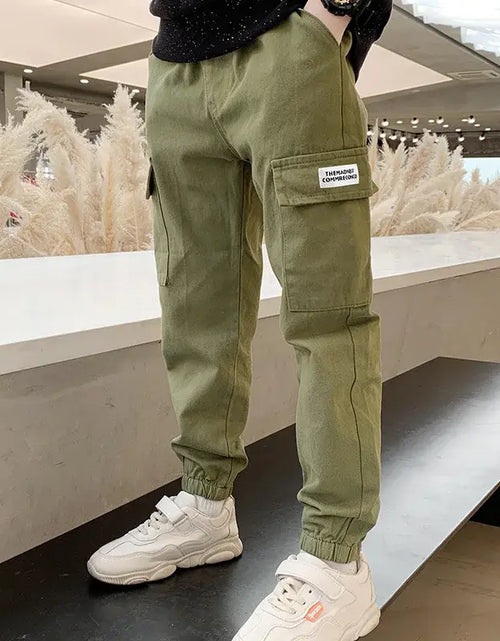 Load image into Gallery viewer, Boys Cargo Pants Spring Autumn
