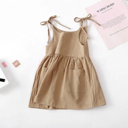 Load image into Gallery viewer, Sleeveless Cotton Toddler Dress
