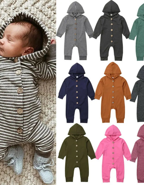 Load image into Gallery viewer, Baby Toddler Hooded Romper
