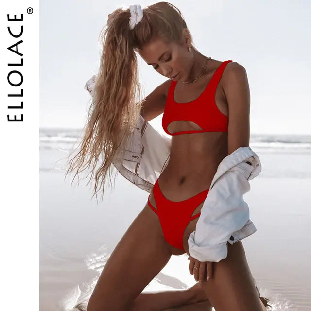 High Cut Hollow Out Micro Swimwear