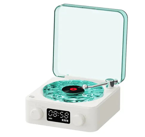 Load image into Gallery viewer, Retro Turntable Speaker Wireless Bluetooth 5.0 Vinyl Record Player with RGB Projection Lamp Effect
