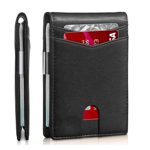 Load image into Gallery viewer, Slim RFID Leather Wallet
