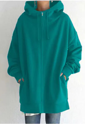 Load image into Gallery viewer, Long Hoodie Fleece Sweater
