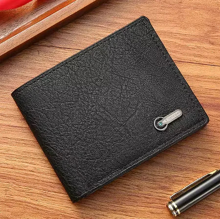 Load image into Gallery viewer, Men’s Black Leather Wallet
