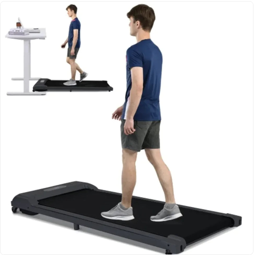 2-in-1 Under Desk Electric Treadmill 2.5HP with Remote Control & Display for Home, Office, and Gym