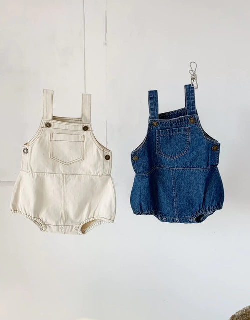 Load image into Gallery viewer, Denim Baby Overalls
