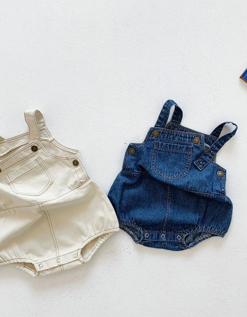 Load image into Gallery viewer, Denim Baby Overalls
