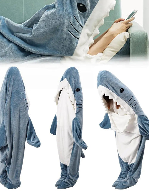 Load image into Gallery viewer, Shark Sleeping Bag Pajamas
