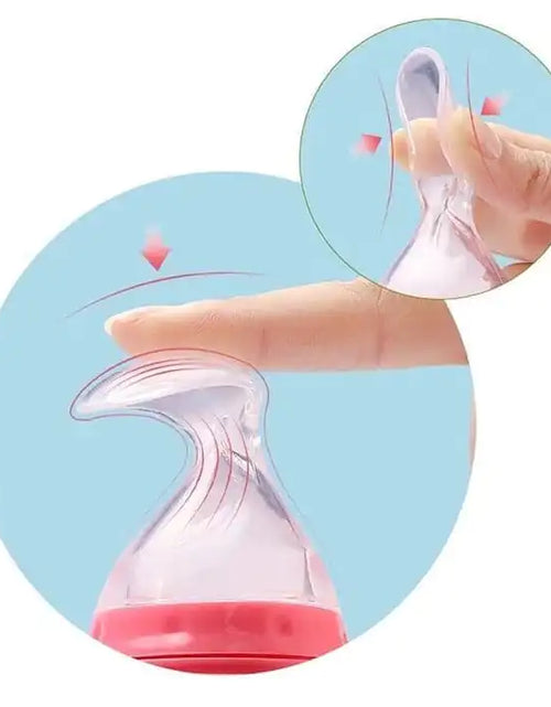 Load image into Gallery viewer, Silicone Feeding Bottle with Spoon
